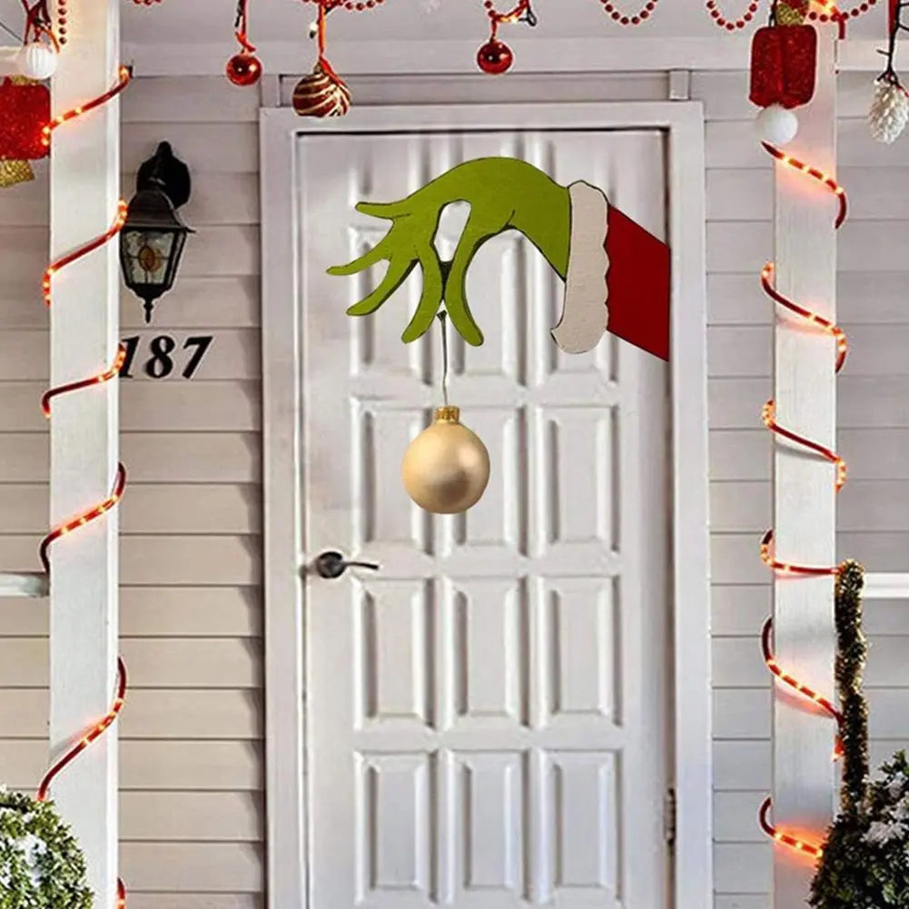 Christmas Grinch Hand Wall Sticker