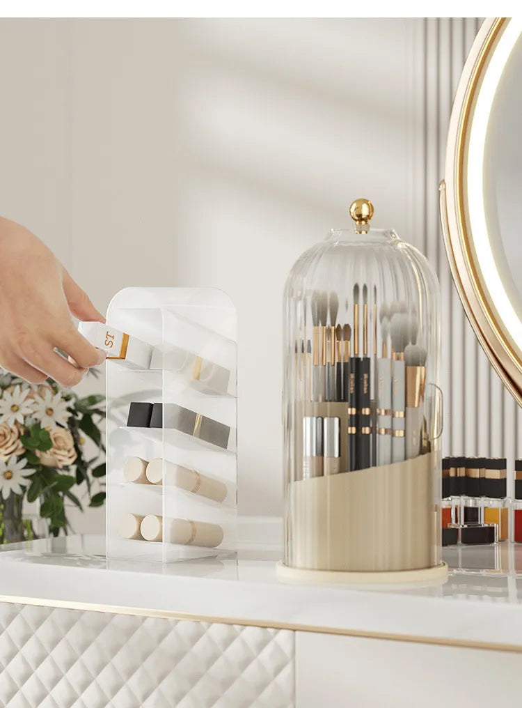 Luxury Rotating Makeup Brush Holder