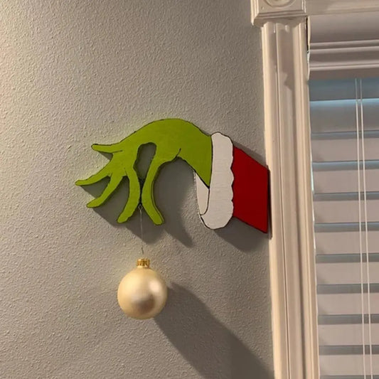 Christmas Grinch Hand Wall Sticker