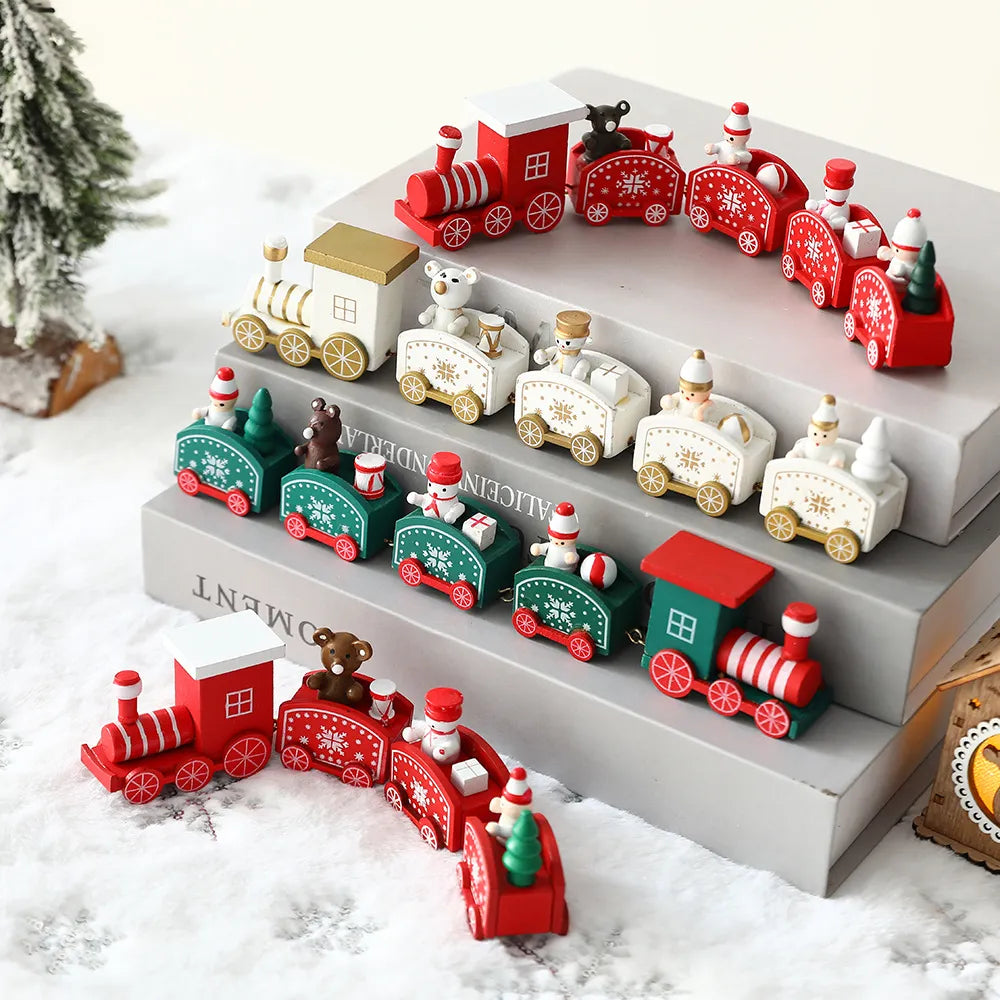 Wooden Train Christmas Decoration