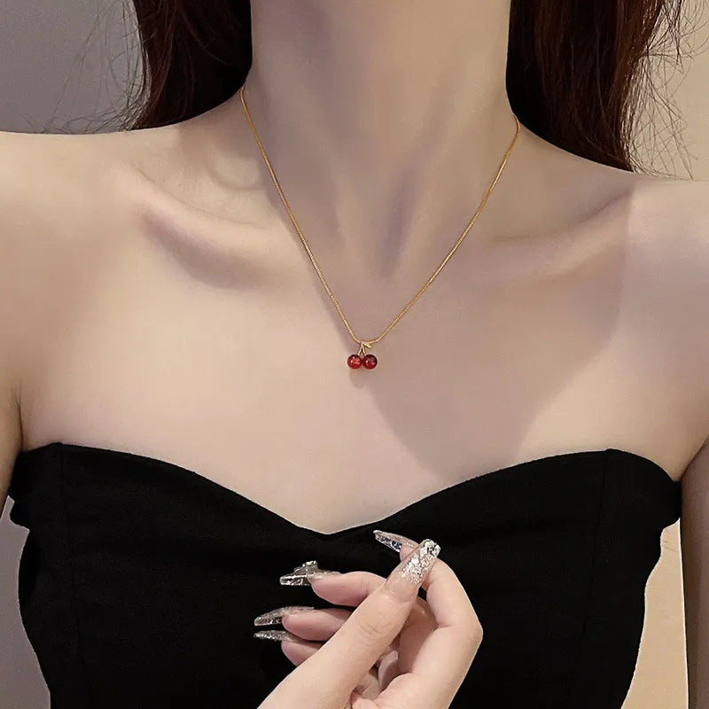 Cherry Pendant Necklace