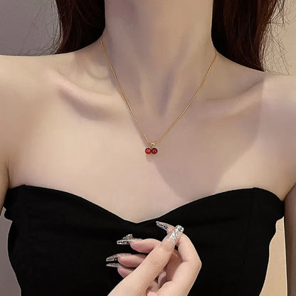 Cherry Pendant Necklace