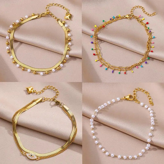 Anklets Stainless Steel  Bracelets