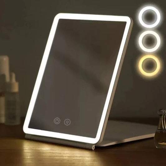 Flip Cosmetic Mirror Desktop LED with Lamp